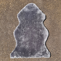 Short Wool Dark Grey Curly Sheepskin