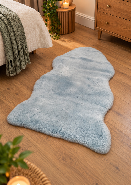 Natural Double Sheepskin Rugs | Ivory & Brown | Wool & Tide – Exmoor ...